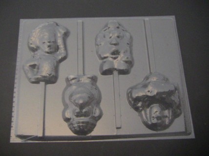315sp Woodsman and Friends Chocolate or Hard Candy Lollipop Mold 315sp Woodsman and Friends Chocolate or Hard Candy Lollipop Mold